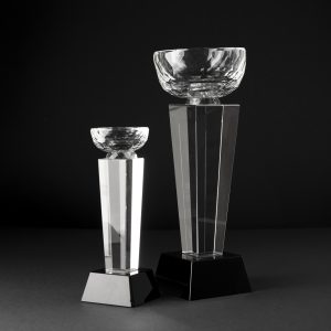 Glass Goblet with Black Base